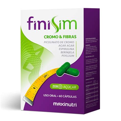 Finisim Antes E Depois - FINISIM - EMAGRECIMENTO CROMO E FIBRAS - 60 CÁPSULAS - MAXINUTRI