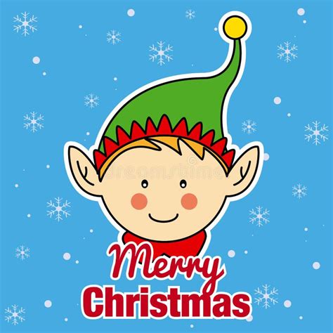 Merry Christmas Elf Stock Vector Illustration Of Merry 61997748