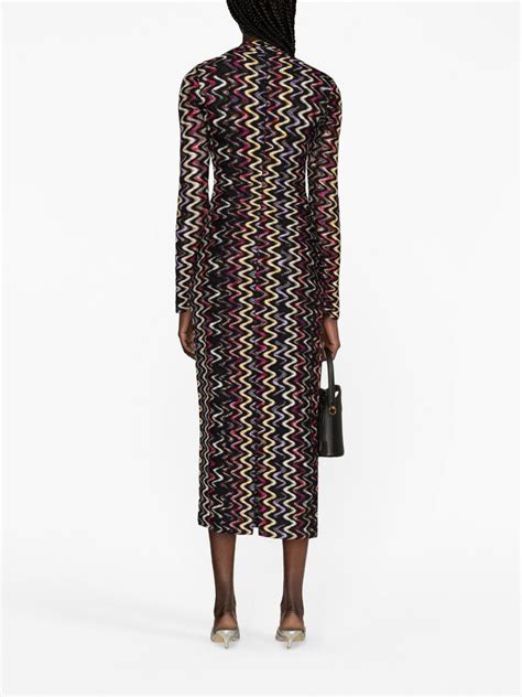 Missoni Zigzag Pattern Maxi Dress Black Farfetch