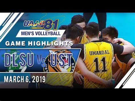 UAAP 81 MV DLSU Vs UST Game Highlights March 6 2019 YouTube