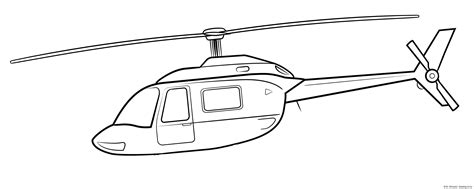 Drawing of helicopter – Line art illustrations