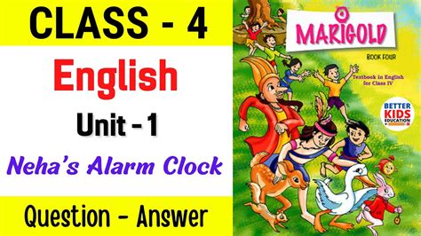 Class 4 English Unit 1 Nehas Alarm Clock Class 4th English Question