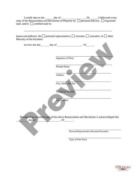 California Renunciation And Disclaimer Of Property From Life Insurance Or Annuity Contract