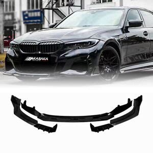 Car Front Bumper Lip Splitter Black For Bmw G G I