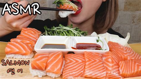 통연어 연어초밥 🐠 먹방 리얼사운드 Asmr Salmonsalmon Sushi Mukbang Eating