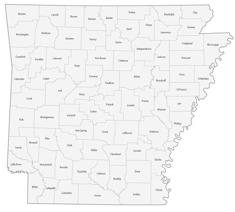 Arkansas County Map - GIS Geography