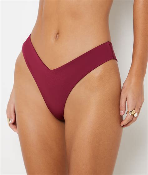 Braguita bikini brasileña pierna alta NOUBA BORDEAUX GRENAT ETAM