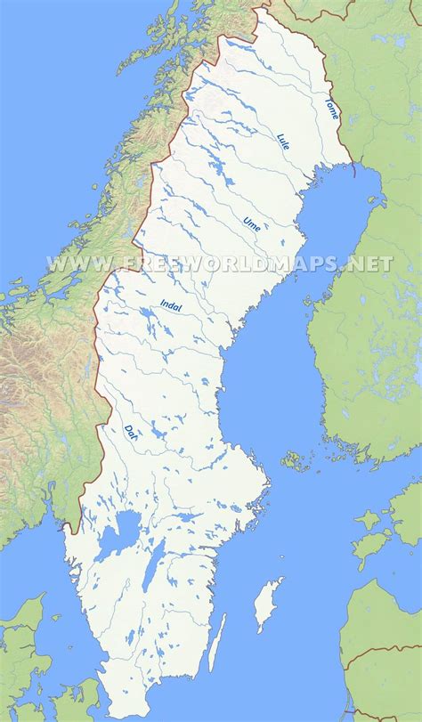 Sweden Physical Map