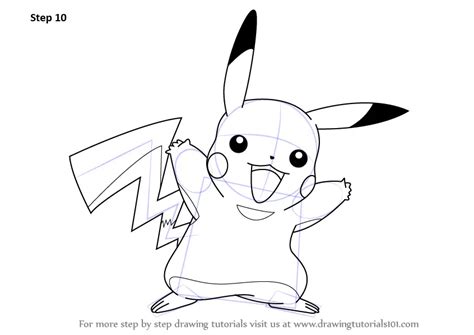 Learn How To Draw Pikachu From Pokemon Pokemon Step By Step Drawing Tutorials