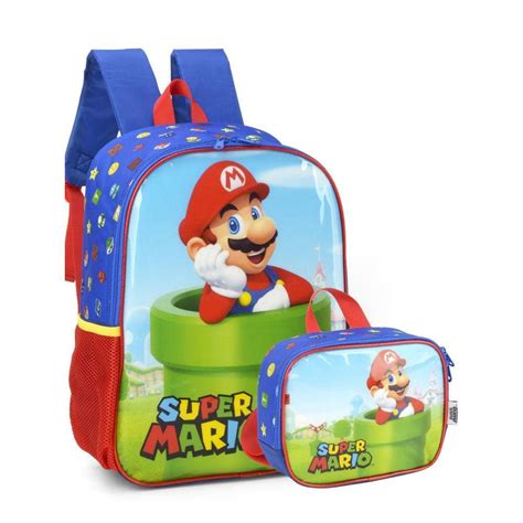 Mochila E Lancheira Do Super Mario Bros Casas Bahia