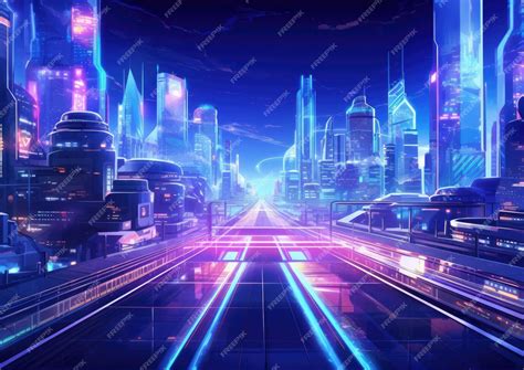 Premium AI Image | A futuristic anime background depicting a hightech ...