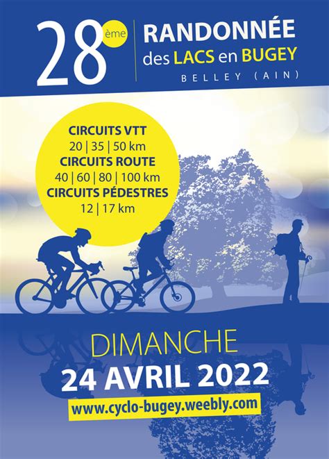 Dimanche 24 avril 2022 Randonnée des Lacs Belley Valromey Cyclo