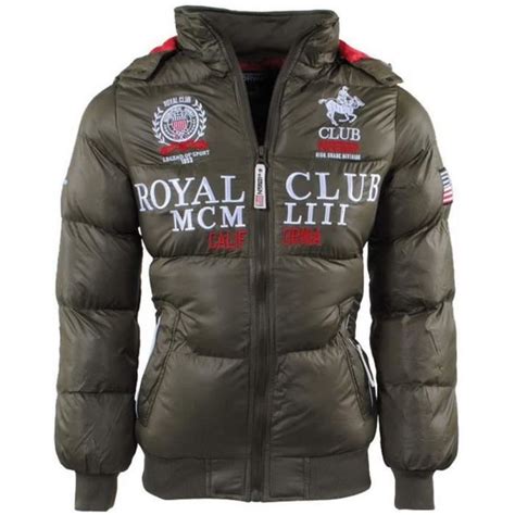 Veste D Hiver Pour Homme Geographical Norway Chaud Doublure Vert