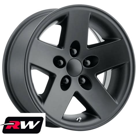 (4) 16 inch 16 x8" Jeep Wrangler TJ 2003-2006 OE Replica Wheels Matte ...