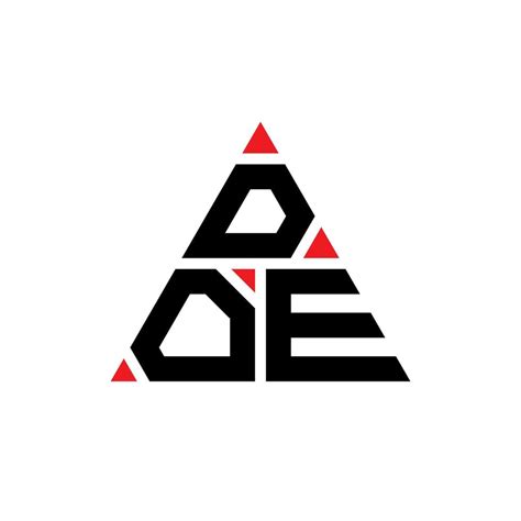 DOE triangle letter logo design with triangle shape. DOE triangle logo ...