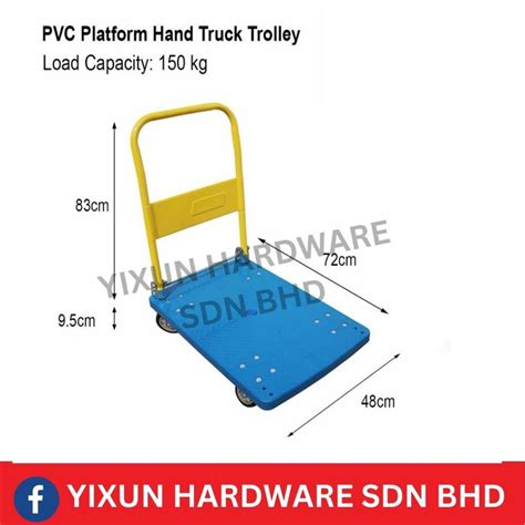 Pvc Platform Hand Truck Trolley Foldable Yellow Blue Kereta Troli