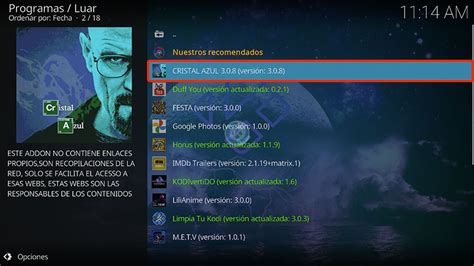 Cómo Instalar Addon Cristal Azul en Kodi Español Mundo Kodi