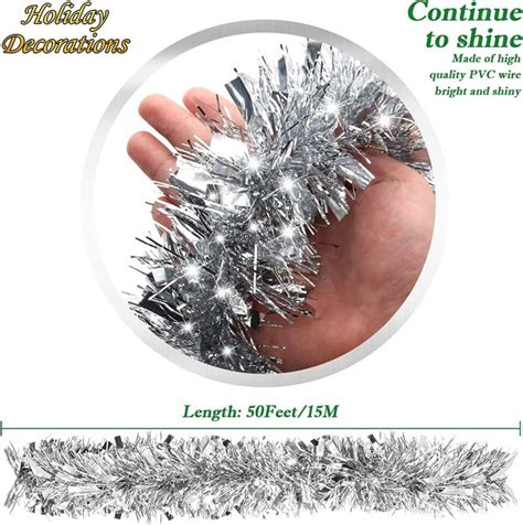 New Arrival 20ft Classic Christmas Tinsel Garland Hanging Tinsel Ornaments