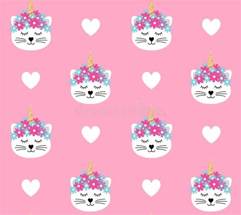 Cat Face Unicorn Stock Illustrations Cat Face Unicorn Stock