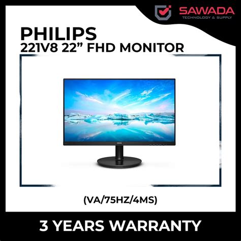 Philips 221v8 22 Va 75hz 4ms Fhd Monitor Shopee Malaysia