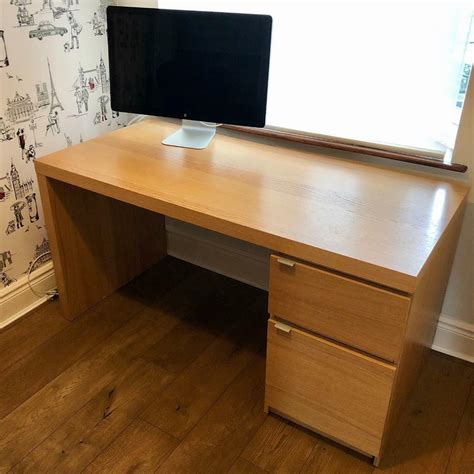 Ikea Malm Desk Oak Veneer In Wimbledon London Gumtree