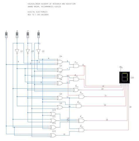 Bcd To Segment Decoder Multisim Live