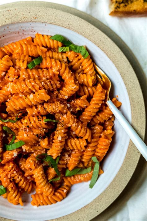 Fusilli Alla Vodka With Basil And Parmesan Never Not Hungry