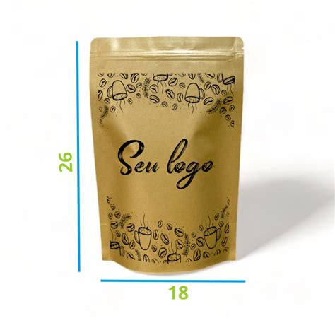 Saco Stand Up Pouch Kraft X Personalizado