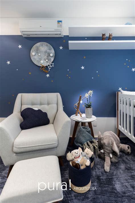 Tapete Quarto De Bebe Masculino - tapete azul para um céu estrelado | Quarto de bebe azul, Decoração ...