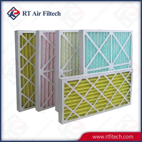 Cardbord Foldaway Pre Filter Mesh Pleated Filter Merv Paper Frame