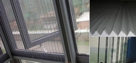 Fiberglass Plisse Mesh For Retractable Mosquito Netting Window Screen