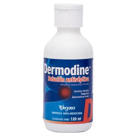 Yodo Dermodine Solución 120 ml Pieza Proveedora Medica Adasa