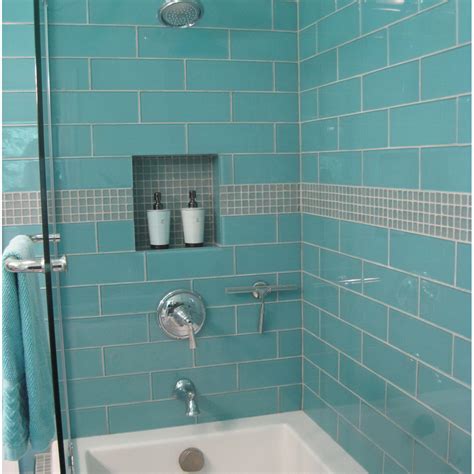 Aqua Glass 4 X 12 Subway Tile Subway Tile Outlet