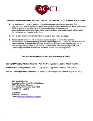 Fillable Online Instructions For Completing The Clinical Lipid