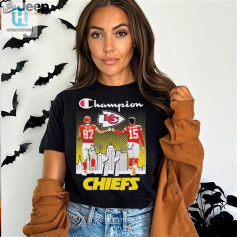 Champions Travis Kelce And Patrick Mahomes Kansas City Chiefs Super ...