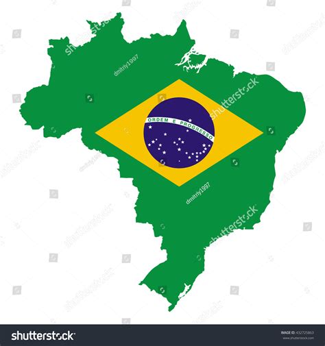 Vector Map Brazil Color Map Brazil Stock Vector Royalty Free