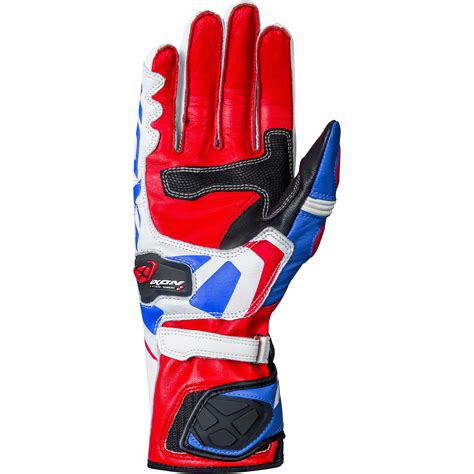 Gants RS CIRCUIT R IXON Noir Bleu Blanc Rouge MOTO AXXE FR Gants