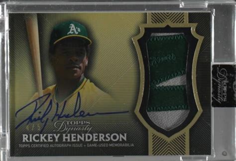 Topps Dynasty Autograph Patches Gold Ap Re Rickey Henderson