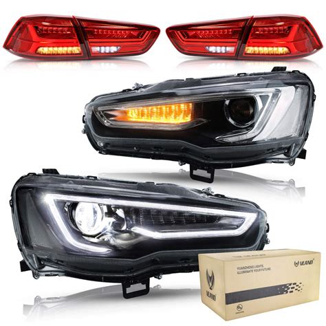 Buy VLANDHeadlights And Rear Lights For Lancer Evo 2008 2009 2010 2011