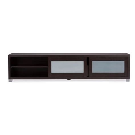 Handys Temple Contemporary Dark Brown Wood 70-inch TV Cabinet with 2 ...