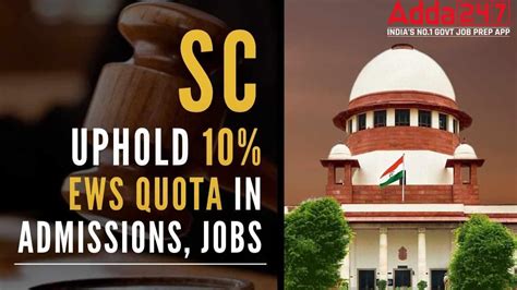 Supreme Court Upholds Constitutional Validity Of Ews Quota In 3 2 Verdict