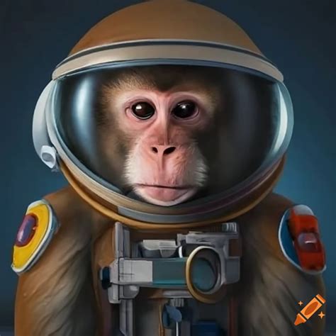 Monkey Wearing A Space Suit On Craiyon