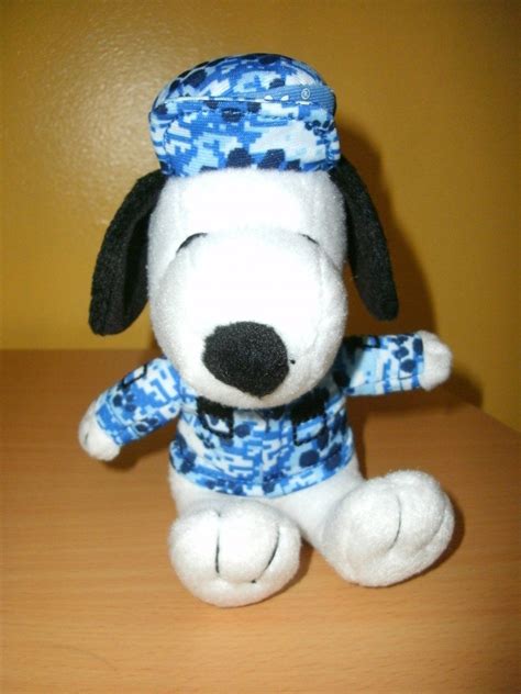 Metlife Snoopy Plush With Blue Camouflage Militaryhunter Outfit