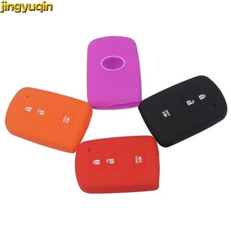 Jingyuqin Button Silicone Car Key Cover Key Case For Toyota Rand Cool