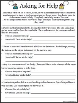 Life Skills Asking For Help By Empowered By Them Tpt
