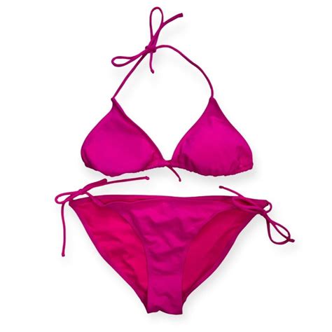 Y2k Op Hot Pink String Adjustable Bikini Gem