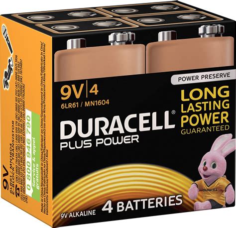 Duracell Plus Power Batteria Non Ricaricabile Alcalino 9 V Confezione Da 4 Amazonit Elettronica