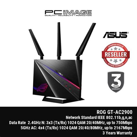 Asus Rog Rapture Ac2900 Dual Band Wifi Gaming Router Pc Image