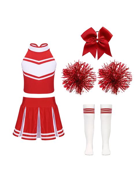 Msemis Cheer Leader Costume Cheerleader Outfits For Teen Girls 6 16 B