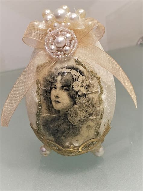 Unique Handmade Decorative Egg By Jo Art Art Deco Lady Jo Art By Jadranka Orihovac